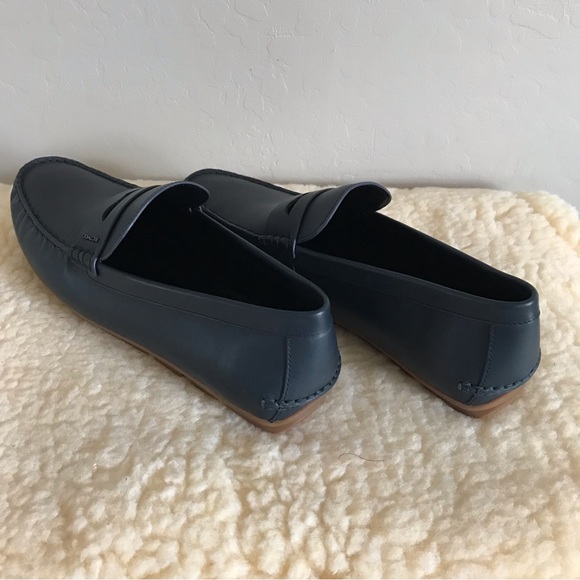 Coach Slate Blue Leather Drivers - Picture 8 of 16